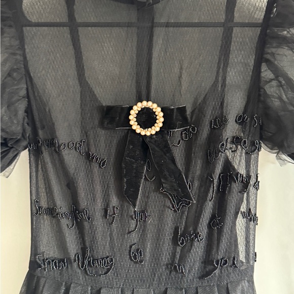 Elegant Black Wednesday Addams inspired Evening Gown - Picture 2 of 16